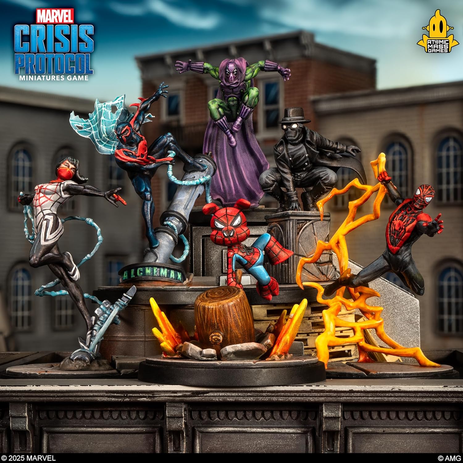Asmodee | Marvel: Crisis Protocol - Silk, Spider-Ham & Spider-Noir | Board Game Expansion | Ages 14+ | 2 Players | 45+ Minutes Playing Time
