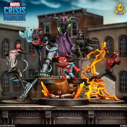 Asmodee | Marvel: Crisis Protocol - Silk, Spider-Ham & Spider-Noir | Board Game Expansion | Ages 14+ | 2 Players | 45+ Minutes Playing Time