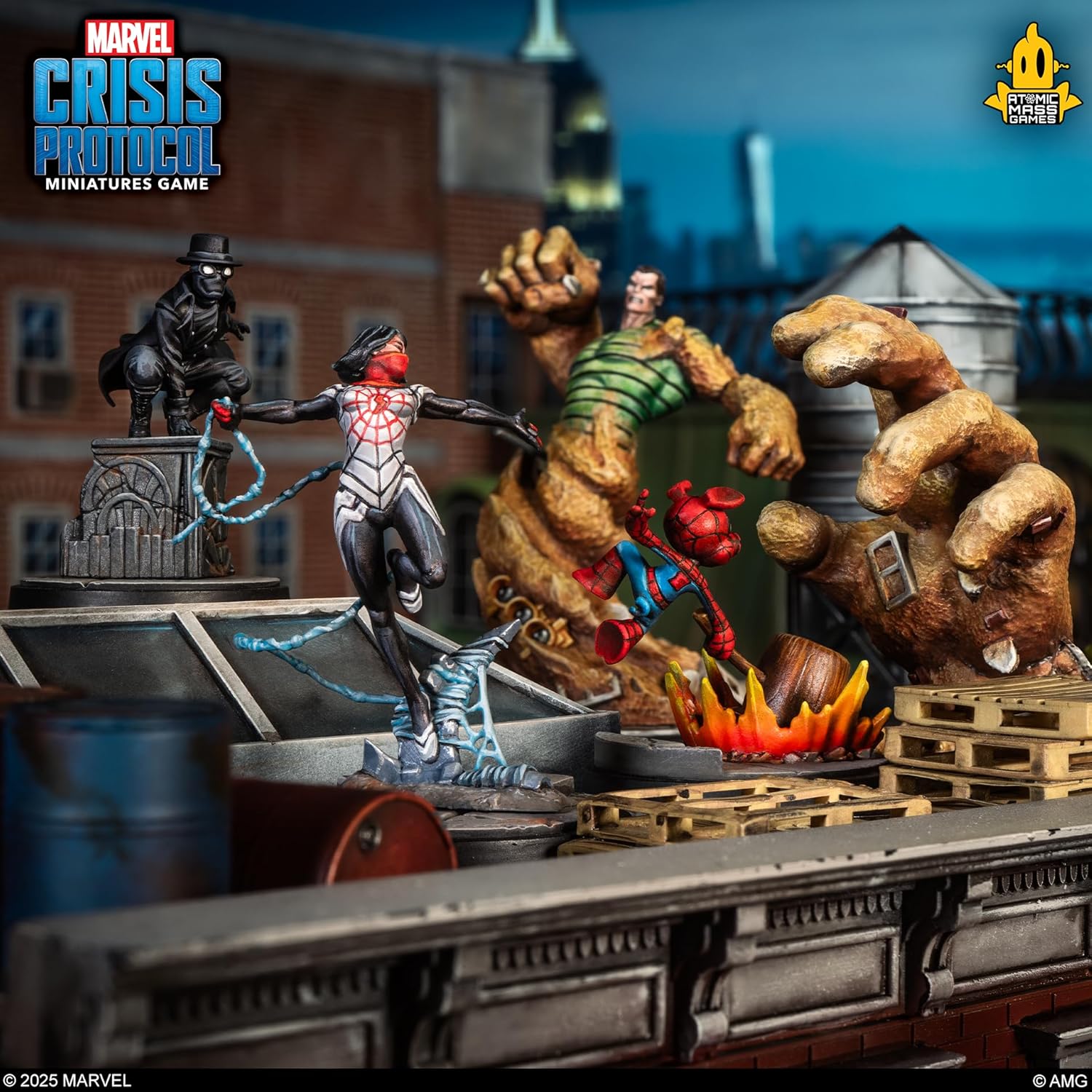 Asmodee | Marvel: Crisis Protocol - Silk, Spider-Ham & Spider-Noir | Board Game Expansion | Ages 14+ | 2 Players | 45+ Minutes Playing Time