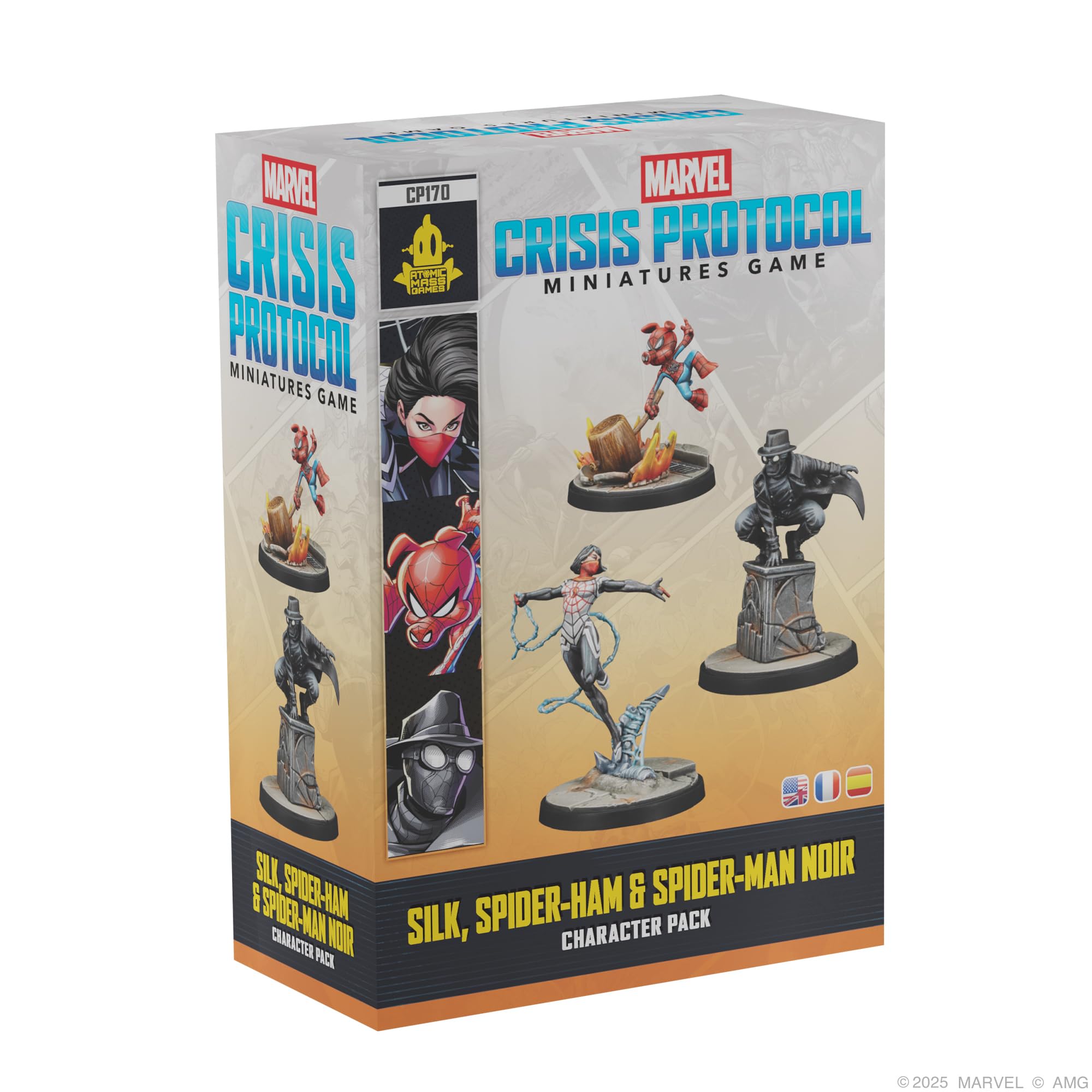 Asmodee | Marvel: Crisis Protocol - Silk, Spider-Ham & Spider-Noir | Board Game Expansion | Ages 14+ | 2 Players | 45+ Minutes Playing Time