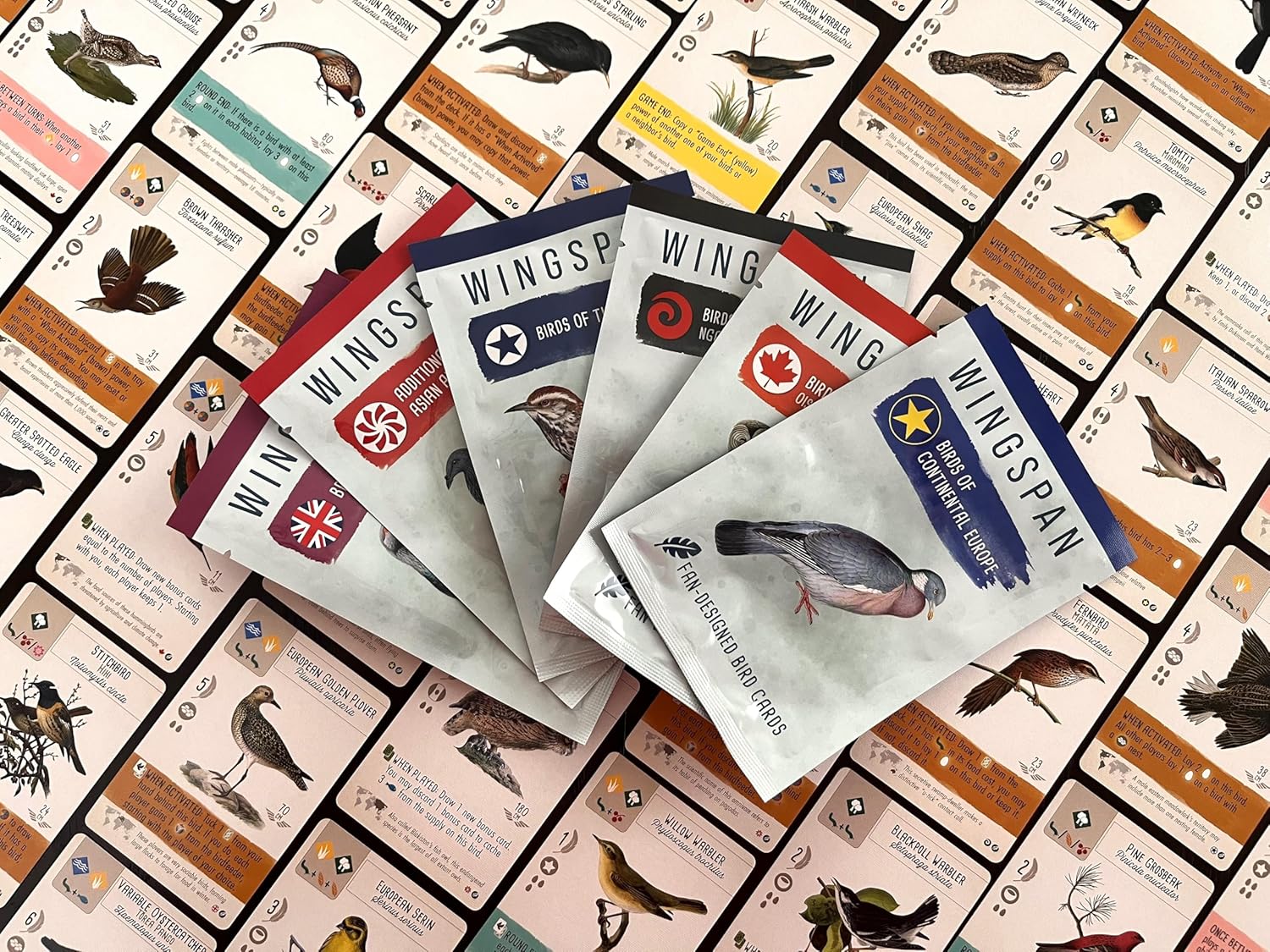 Stonemaier Games: Wingspan Fan-Designed Bird Promo Packs | 150 New Birds Designed by Fans Using Powers from Base Game & Expansions | Art Consistent with Existing Birds | Wingspan Base Game Required