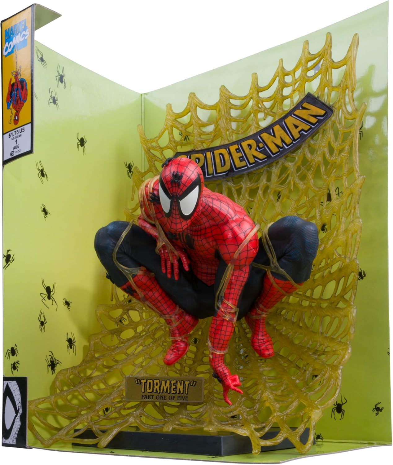 Marvel Collection - Statua in PVC 1/6 Spider-Man (Spider-Man # 1) (Gold Edition) (Gold Label) 15 cm