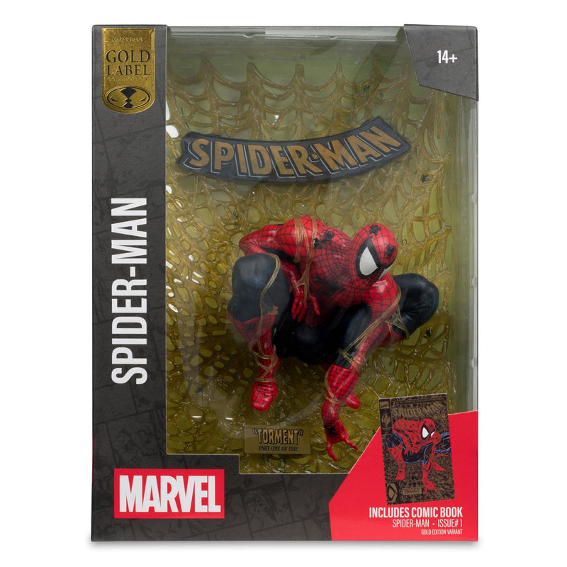 Marvel Collection - Statua in PVC 1/6 Spider-Man (Spider-Man # 1) (Gold Edition) (Gold Label) 15 cm