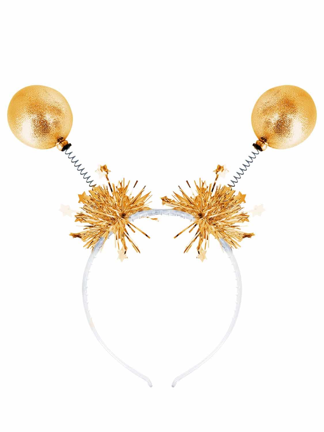 Smiffys Gold Metallic Ball Bopper Headband