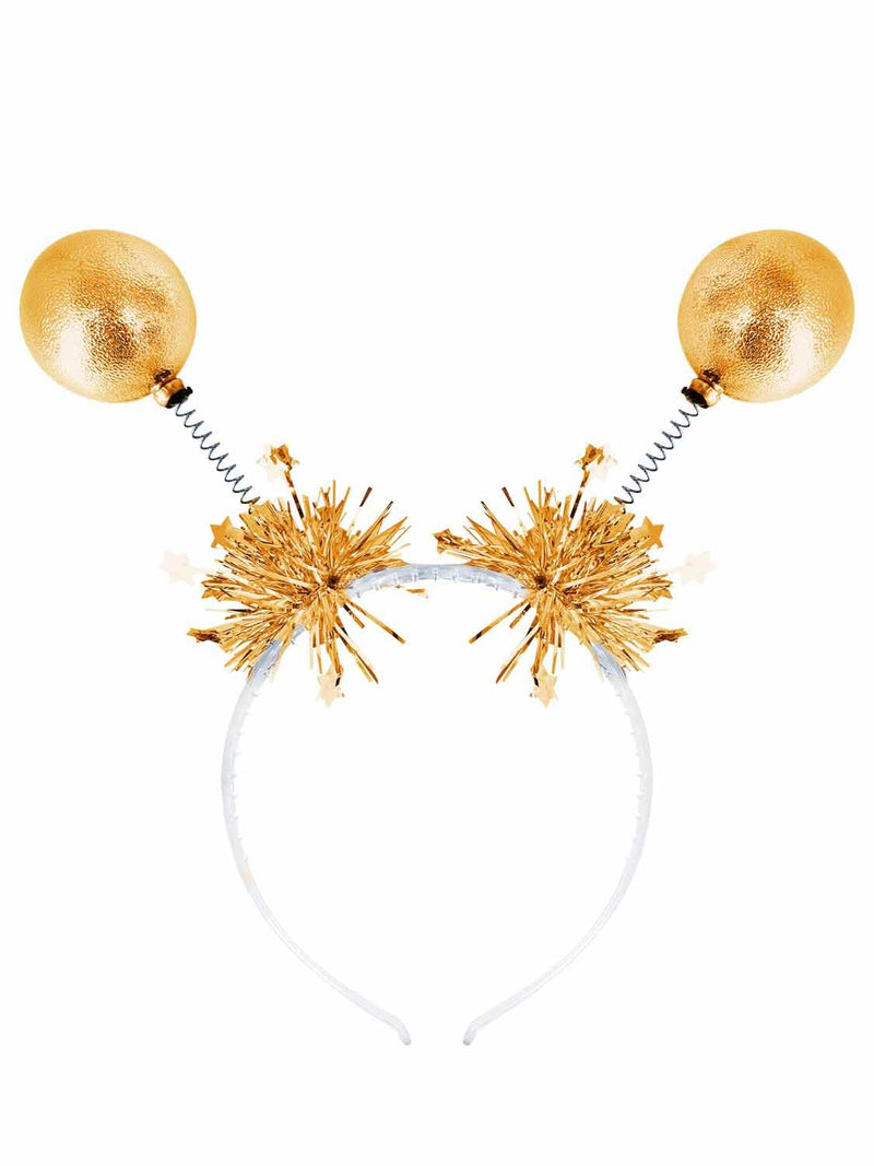 Smiffys Gold Metallic Ball Bopper Headband