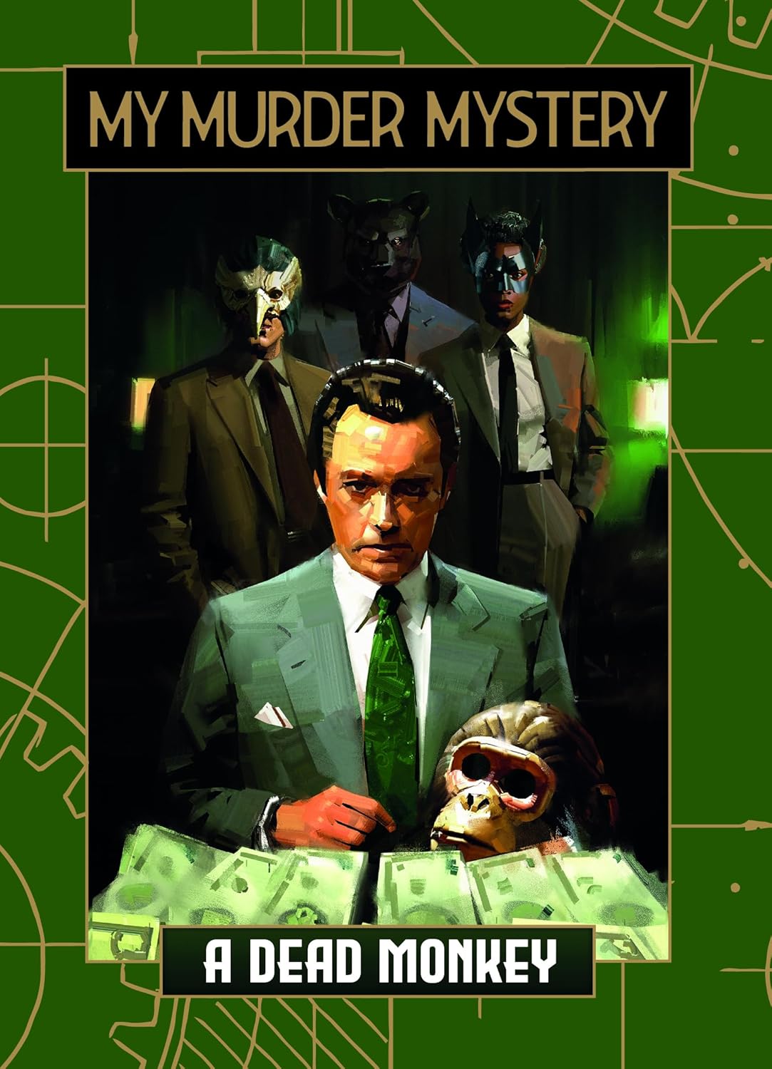 Horrible Guild My Murder Mystery - A Dead Monkey, Host Your Own Murder Mystery Event, Solve The Case, Ideal for Game Nights, 5-7 Players