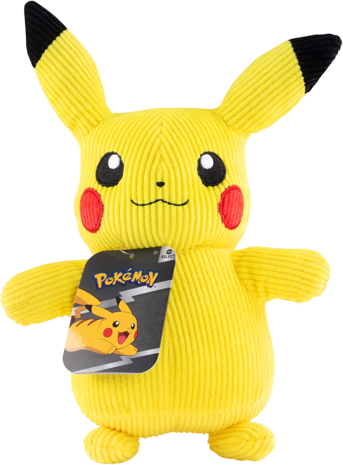 Pokémon Select Corduroy Pikachu Plush - 8-Inch - Unique Fabric - Authentic Details