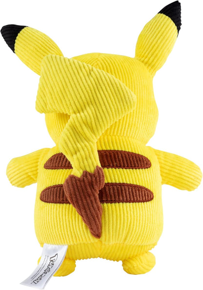 Pokémon Select Corduroy Pikachu Plush - 8-Inch - Unique Fabric - Authentic Details