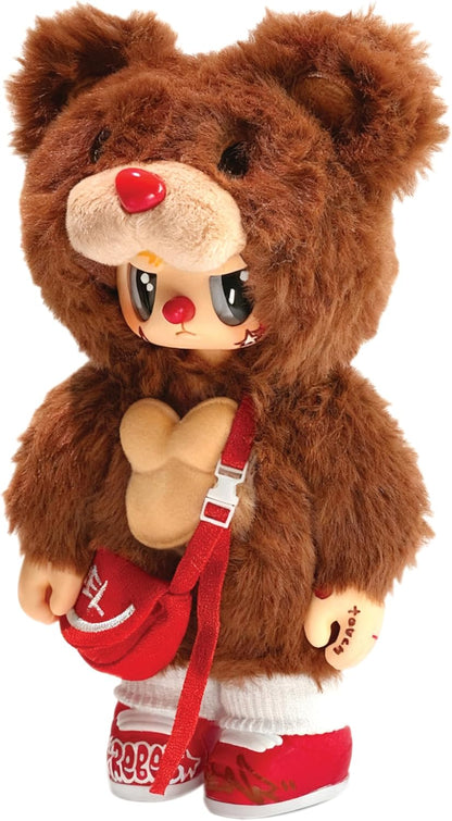 Rebel Bear Series Find A Bag Blind Bag Plush Toy Figures Colorful Anime Style Collectible Dolls with Animal Costumes Vinyl Action Toy Multiple Characters Blind Boxes