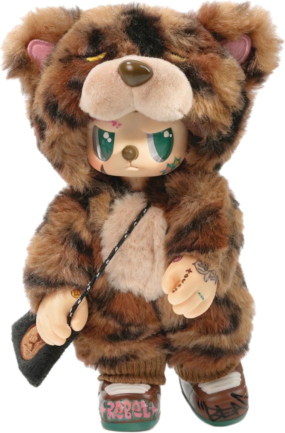 Rebel Bear Series Find A Bag Blind Bag Plush Toy Figures Colorful Anime Style Collectible Dolls with Animal Costumes Vinyl Action Toy Multiple Characters Blind Boxes