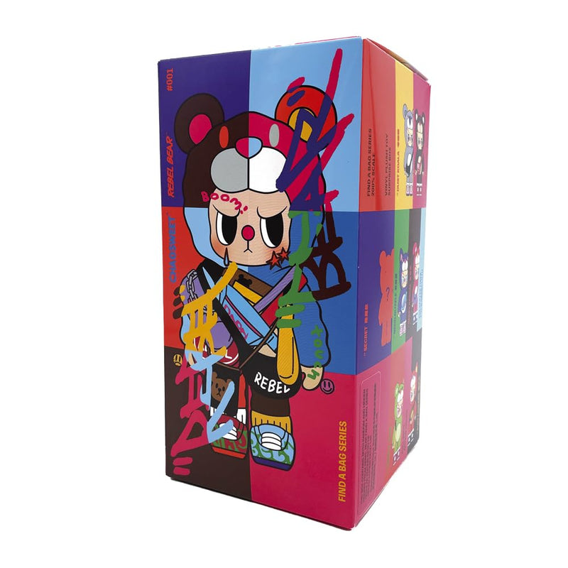 Rebel Bear Series Find A Bag Blind Bag Plush Toy Figures Colorful Anime Style Collectible Dolls with Animal Costumes Vinyl Action Toy Multiple Characters Blind Boxes