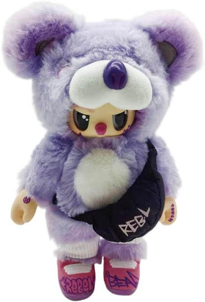 Rebel Bear Series Find A Bag Blind Bag Plush Toy Figures Colorful Anime Style Collectible Dolls with Animal Costumes Vinyl Action Toy Multiple Characters Blind Boxes