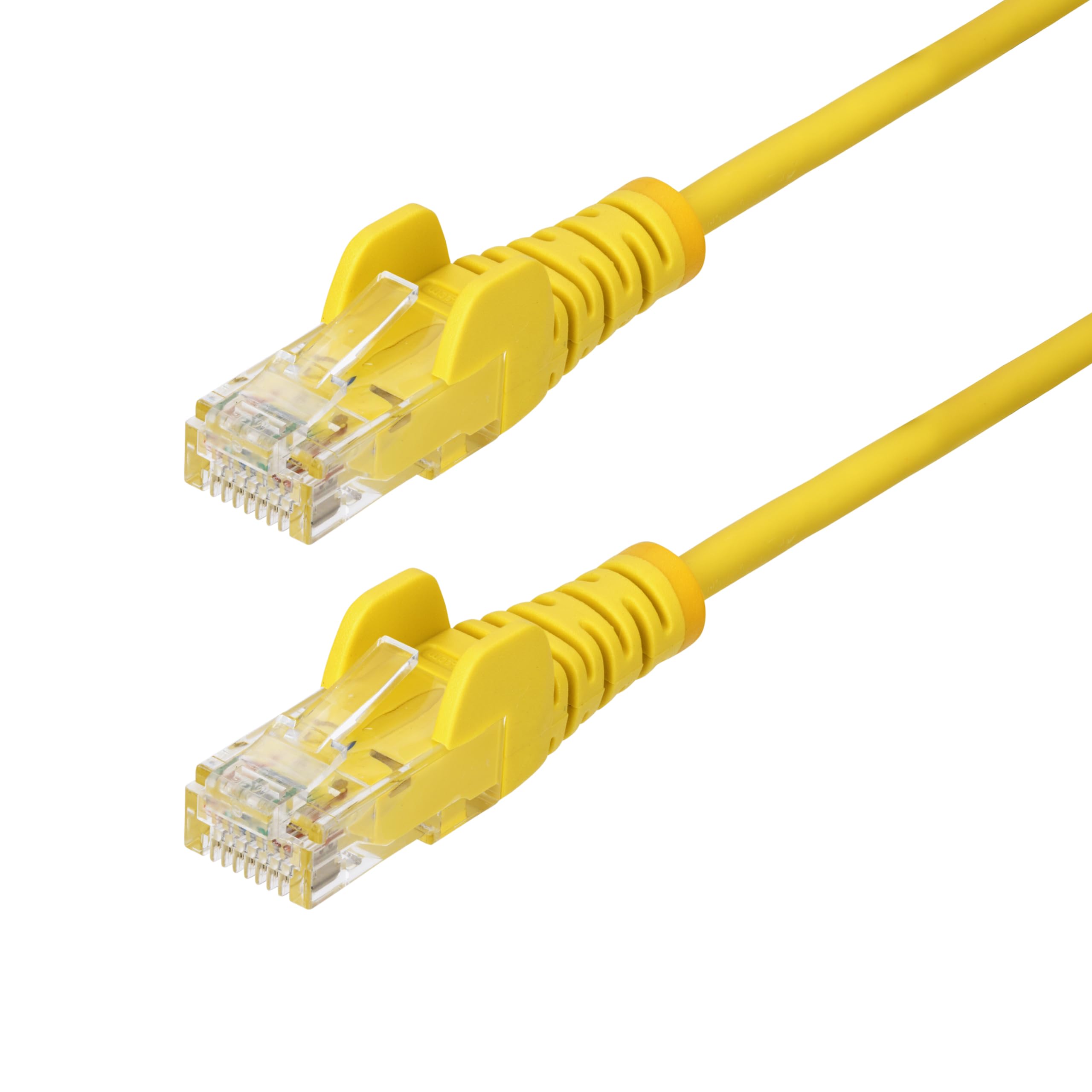 StarTech.com 5m Yellow Slim CAT6 Ethernet Cable, Snagless RJ45, LSZH, 28AWG Pure Bare Copper, Slim Network Patch Cable/Cord