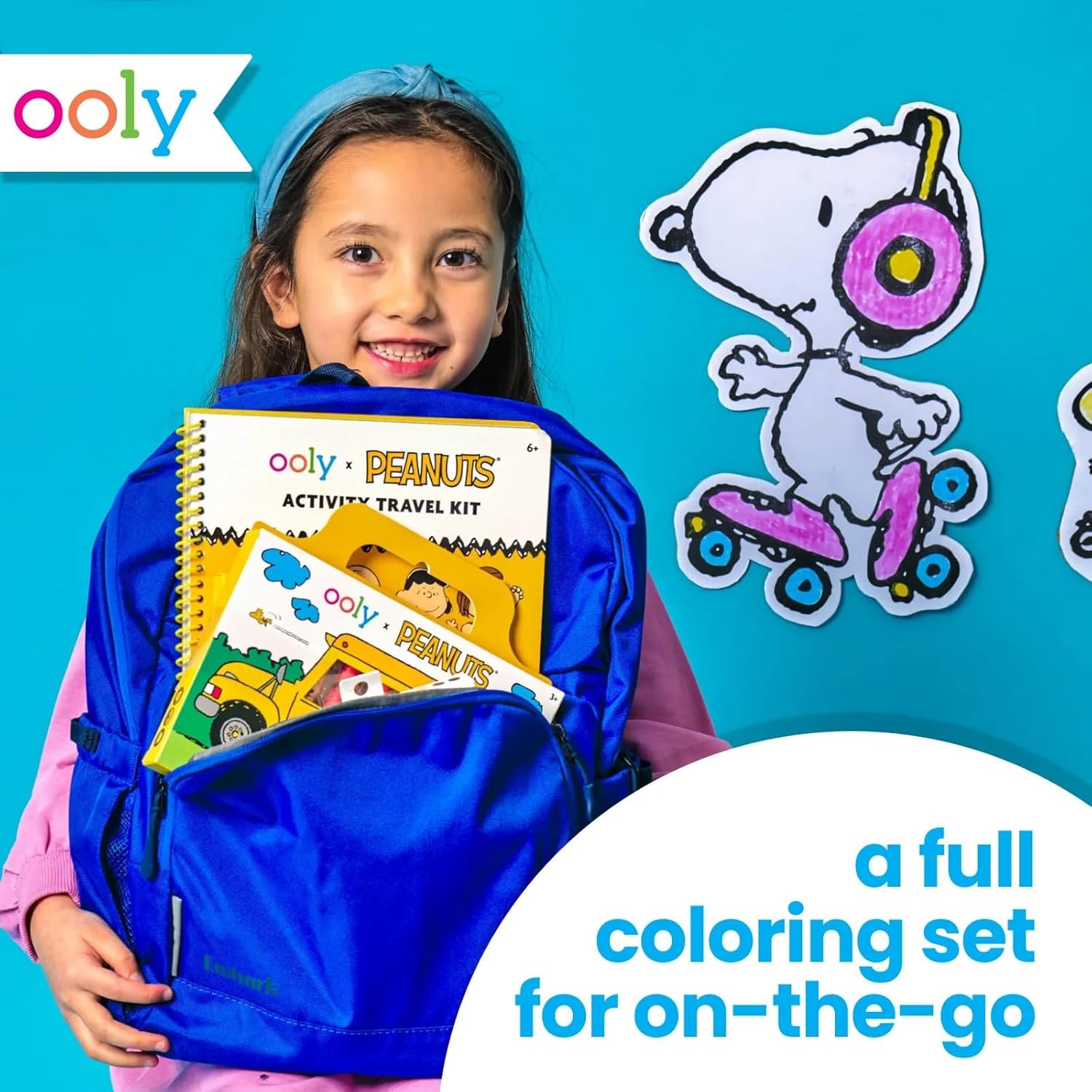 Ooly - OOLY x Peanuts: Snoopy School Coloring Travel Kit