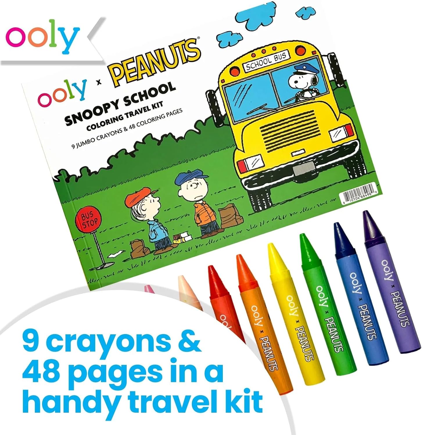 Ooly - OOLY x Peanuts: Snoopy School Coloring Travel Kit