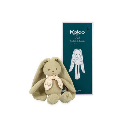 KALOO - Lapinoo - Grüner Hase - Baby-Plüschtier aus Cord - 25 cm - Sehr Weiches Material - Geschenkbox - Ab Geburt, K218014