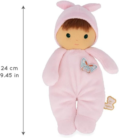 KALOO – Sehr weiche und Flauschige Babypuppe – Weicher und Zarter Körper – Stoffpuppe – Rosa Farbe – 24 cm – Waschbar – Ab der Geburt – K222005