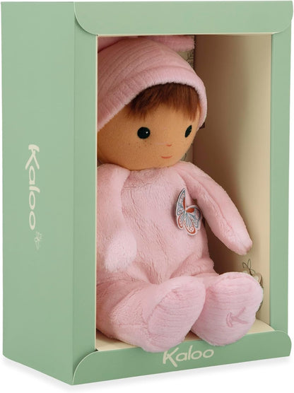 KALOO – Sehr weiche und Flauschige Babypuppe – Weicher und Zarter Körper – Stoffpuppe – Rosa Farbe – 24 cm – Waschbar – Ab der Geburt – K222005