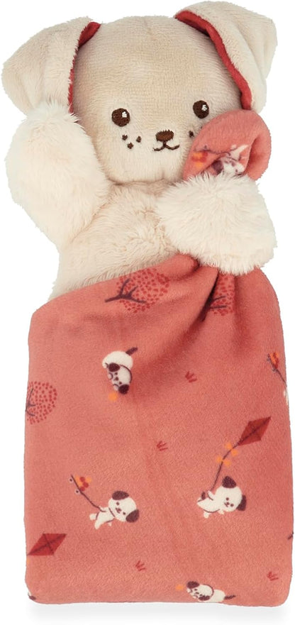 Kaloo Carre Douceur DOUDOU Chien Brique
