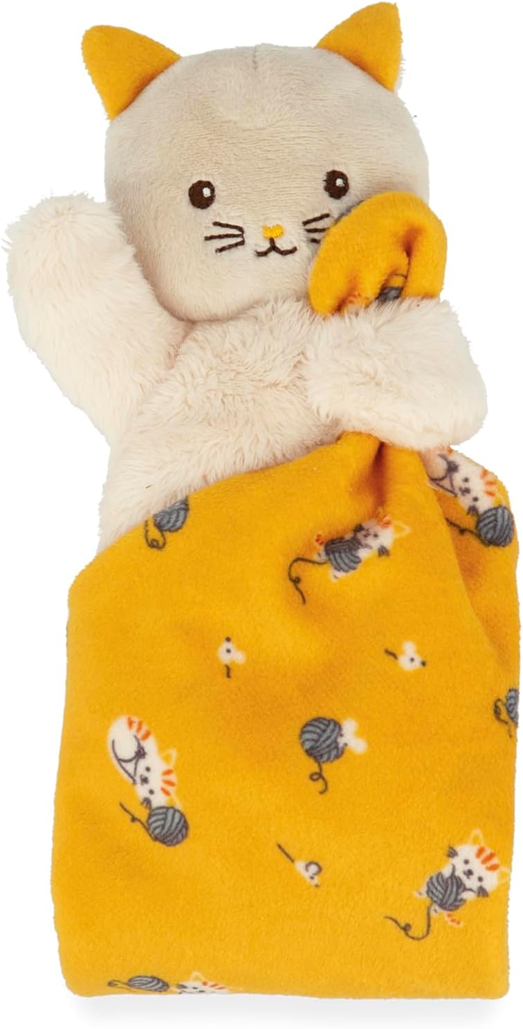Kaloo Carre Douceur - Knuffeldoek Poes geel