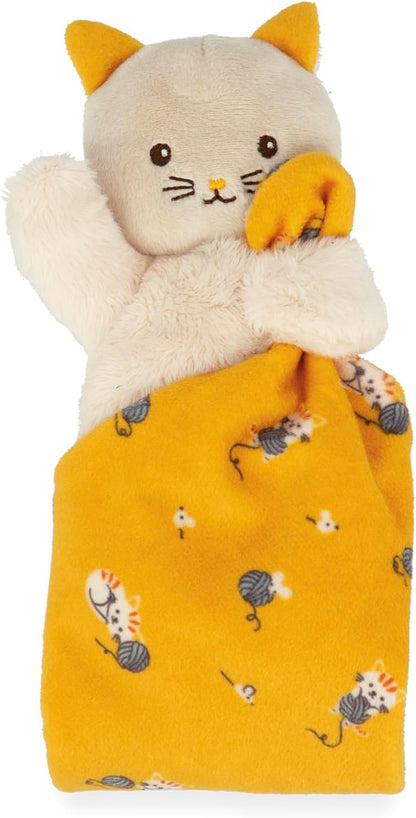 Kaloo Carre Douceur - Knuffeldoek Poes geel