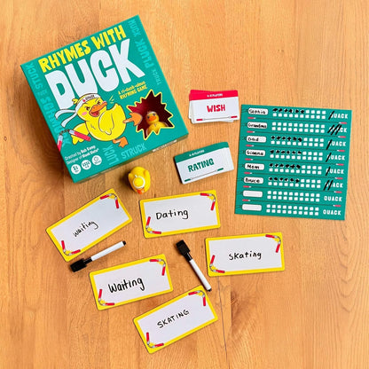 Gray Matters Games Rhymes with Duck Card Game, Family Word Play Game, Ages 10+, 4-8 Players