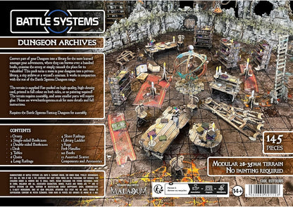 Battle Systems Fantasy Dungeon Terrain Furniture Terrain Immersive Scenery for D&D DND Maladum Pathfinder RPGs – Full-Color Heavy Duty Cardstock Printed on Both Sides