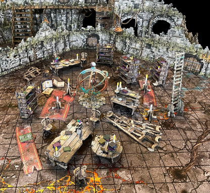 Battle Systems Fantasy Dungeon Terrain Furniture Terrain Immersive Scenery for D&D DND Maladum Pathfinder RPGs – Full-Color Heavy Duty Cardstock Printed on Both Sides