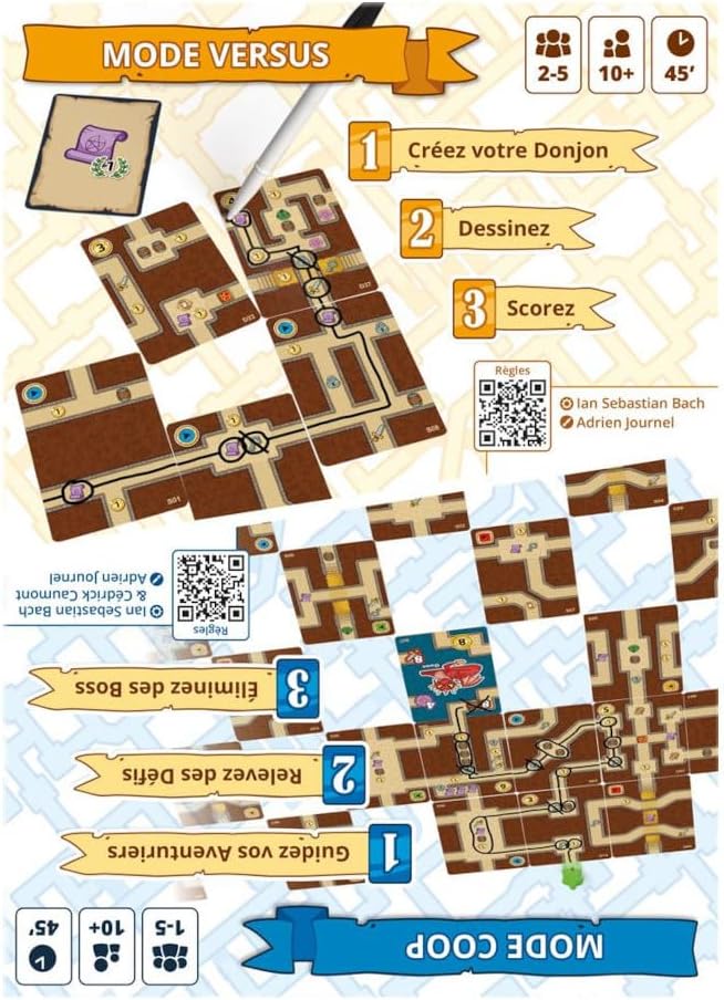 Maps Masters | Strategic & Creative Board Game | Build Your Dungeon and Trace Your Path | Competitive or Co-op Mode | Adventure & Thinking Game