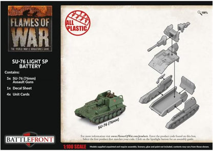 Gale Force Nine Flames Of War - Soviet SU-76 Light SP Assault Guns Battery (SBX65
