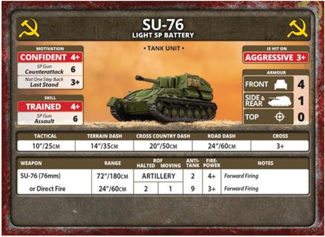 Gale Force Nine Flames Of War - Soviet SU-76 Light SP Assault Guns Battery (SBX65