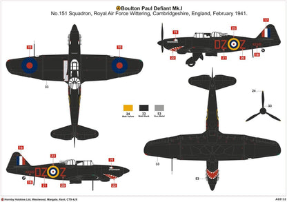 Airfix Modello A05132 Boulton Paul Defiant NF.1