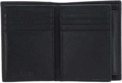 HUGO BOSS Classic Smooth Wallet, Black, Leather, RFID Protected, Bi-Fold, Men's Wallet