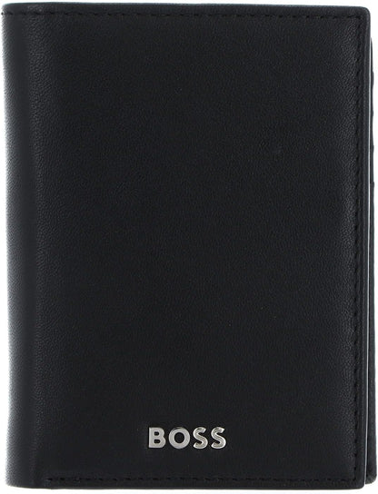 HUGO BOSS Classic Smooth Wallet, Black, Leather, RFID Protected, Bi-Fold, Men's Wallet