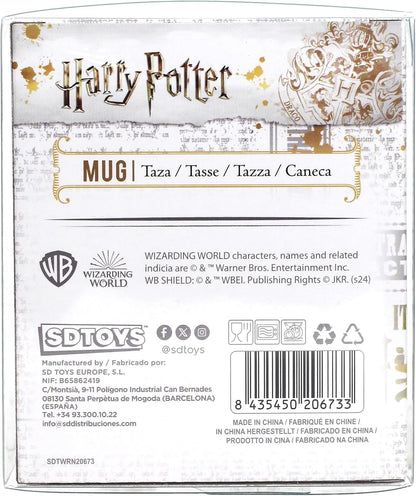 SD Toys Harry Potter Ceramic Mug, White/Black, 8 cm