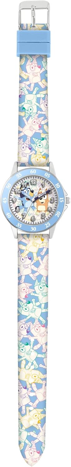 Disney - Bluey Printed Strap Time Teacher Watch