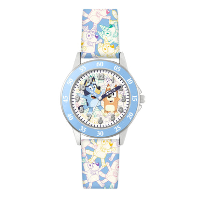 Disney - Bluey Printed Strap Time Teacher Watch