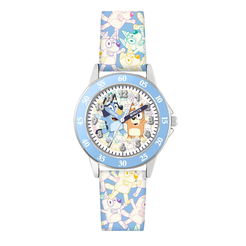 Disney - Bluey Printed Strap Time Teacher Watch