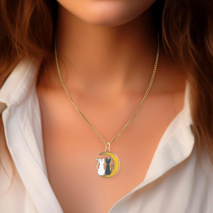 Sailor Moon: Abystyle - Pendant Necklace Cats On The Moon (Collana)