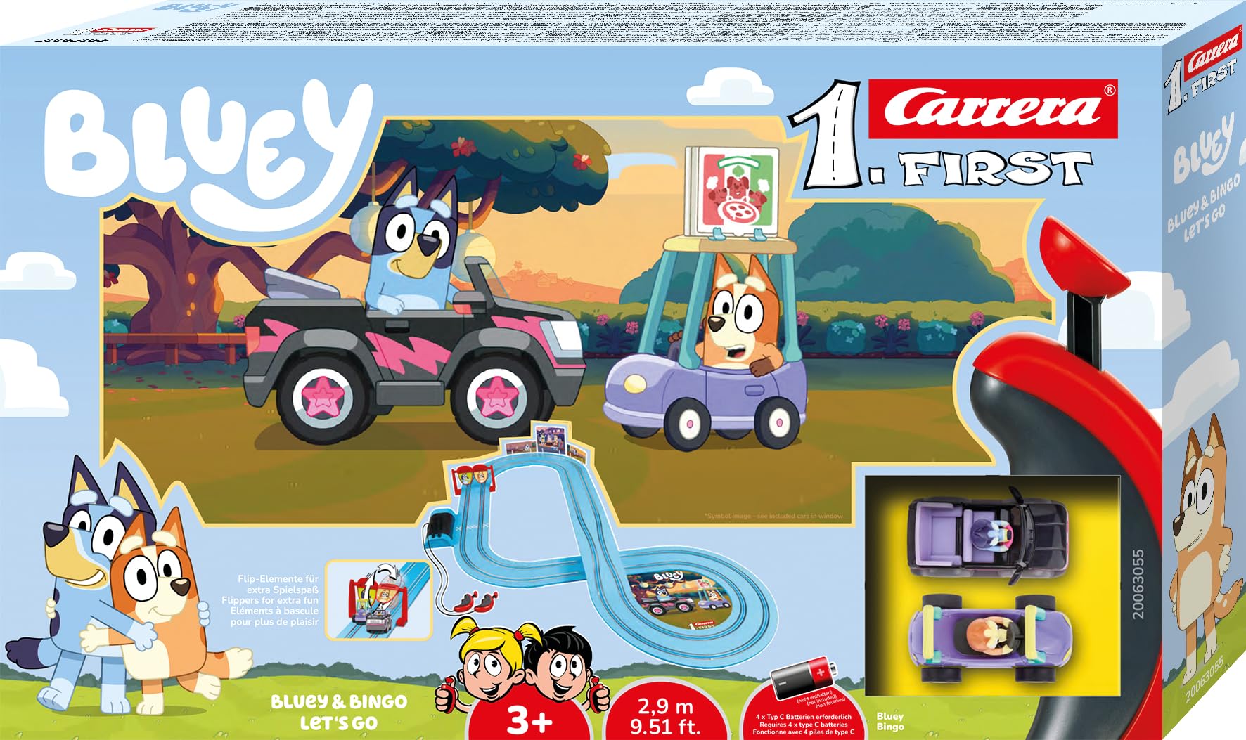 Carrera - Carrera First Racebaan - Bluey vs. Bingo Let\`s Go 29m