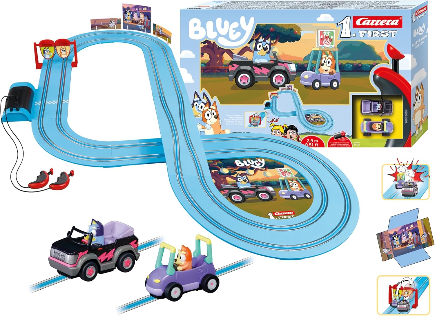 Carrera - Carrera First Racebaan - Bluey vs. Bingo Let\`s Go 29m