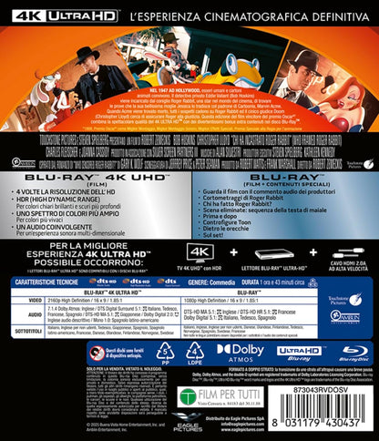 Blu-Ray 4K Uhd Chi Ha Incastrato Roger Rabbit? (4K Ultra Hd + Blu-Ray Hd