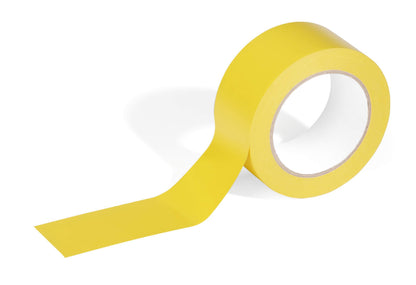 Durable DURALINE Floor Marking Tape - Self-Adhesive Temporary Marking Tape - 33 Metre Roll - Quick & Easy Application - Perfect for Temporary Marking - Yellow