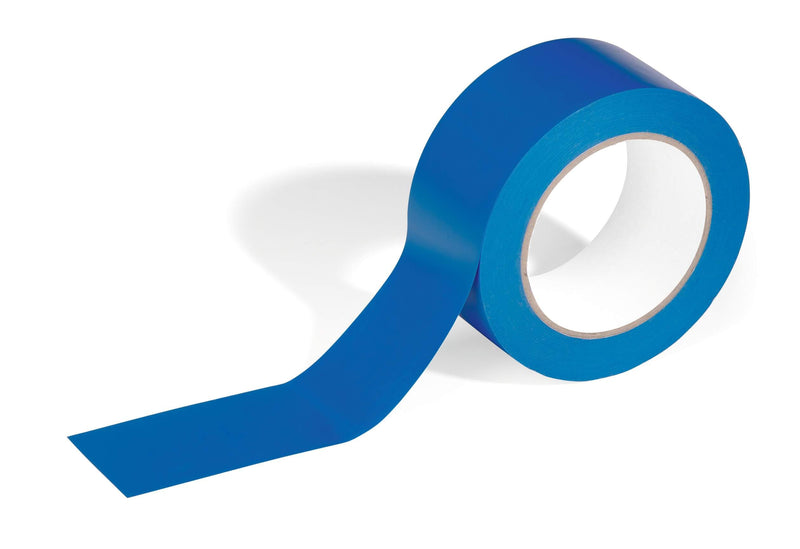 Durable DURALINE Floor Marking Tape - Self-Adhesive Temporary Marking Tape - 33 Metre Roll - Quick & Easy Application - Perfect for Temporary Marking - Blue