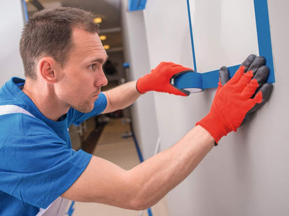 Durable DURALINE Floor Marking Tape - Self-Adhesive Temporary Marking Tape - 33 Metre Roll - Quick & Easy Application - Perfect for Temporary Marking - Blue
