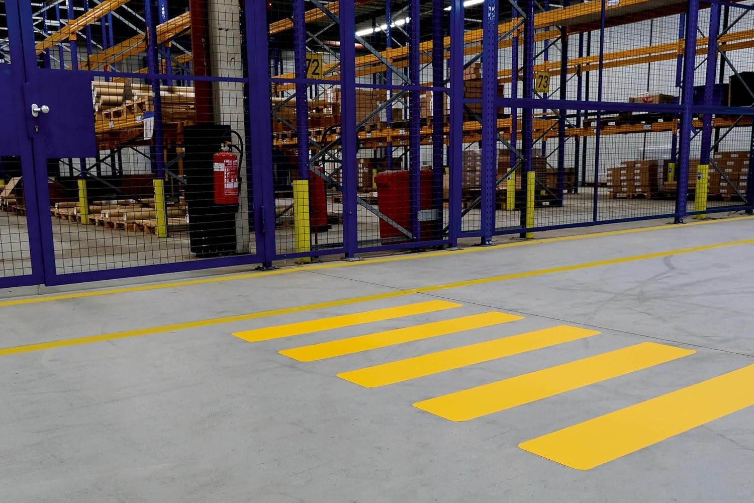 Durable Pedestrian Walkway Self-Adhesive Slip-Resistant Safety Floor Marking Yellow (Pack 5) - 181004