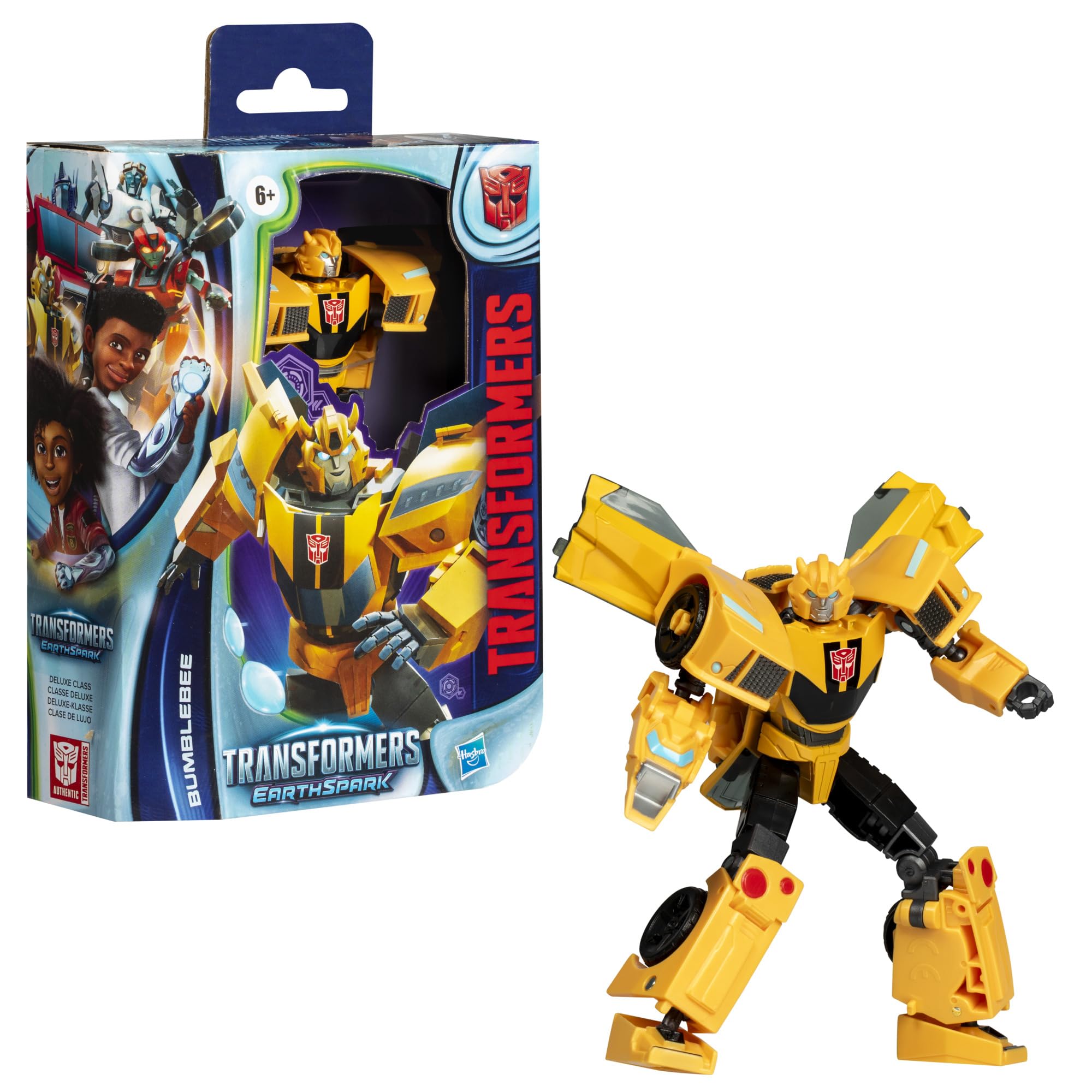 Transformers Toys EarthSpark Deluxe Class Bumblebee, 12.5-cm Action Figure, Robot Toys for Children Aged 6 and Up