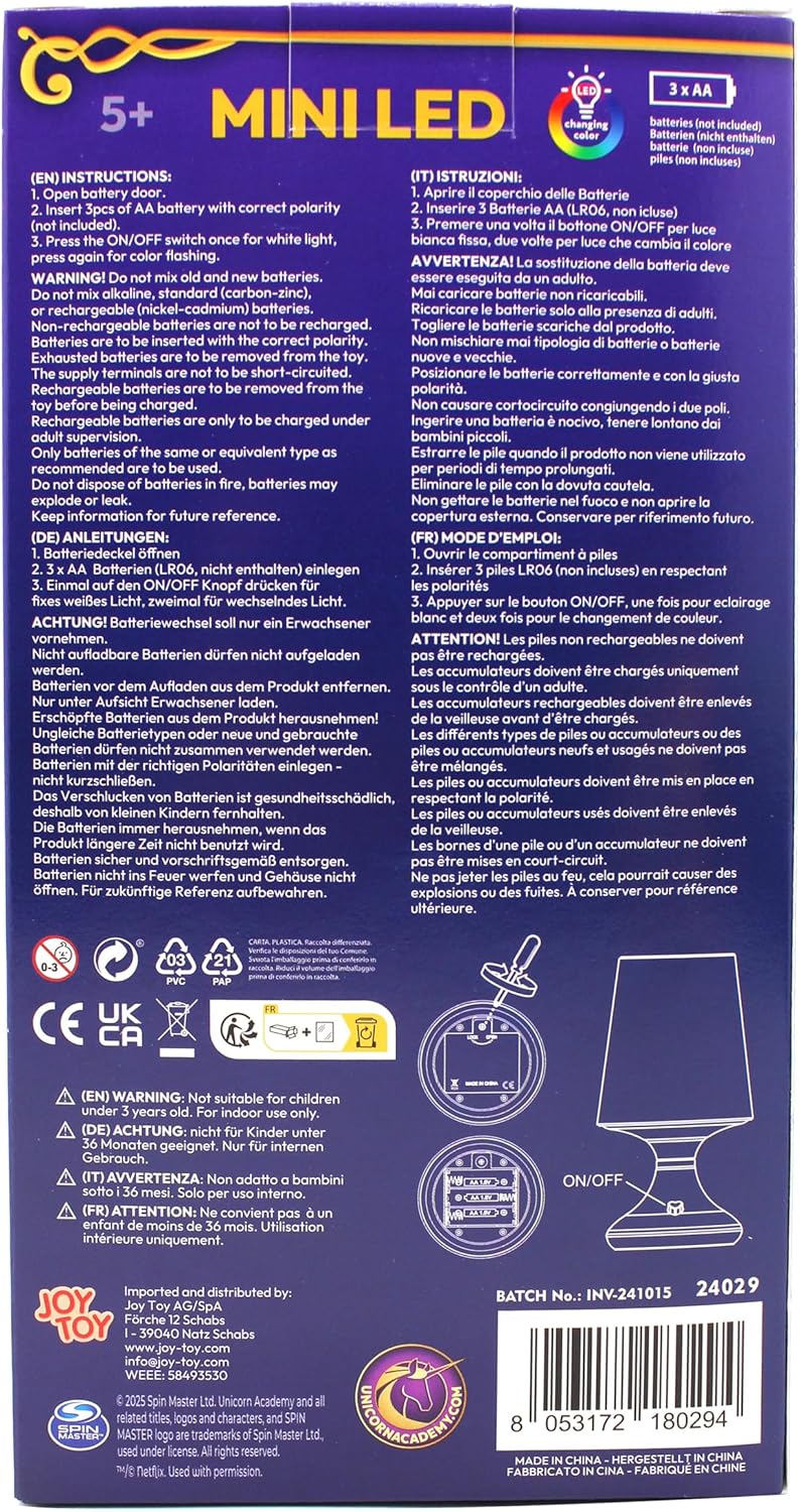 Unicorn Academy Led Lamp 19 Cm