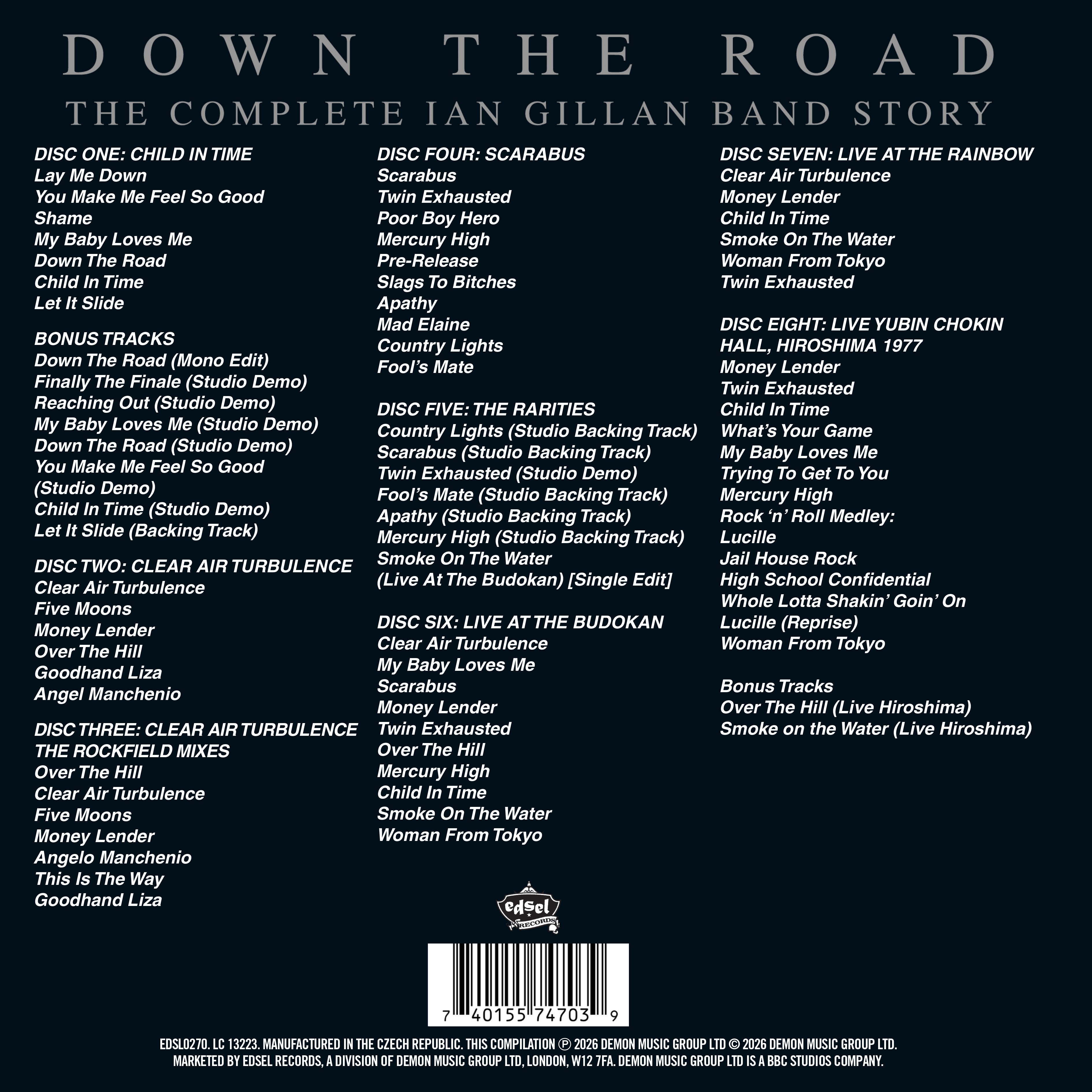 Down the Road: The Complete Ian Gillan Band Story