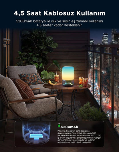 Govee RGBICWW Table Lamp 2 Pro Sound by JBL